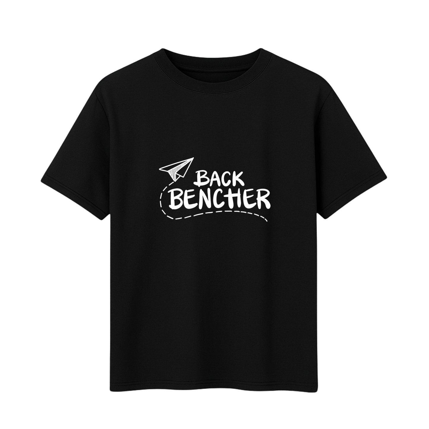Men's Printed T-Shirt BACK BENCHER (Black, Cotton 180GSM)