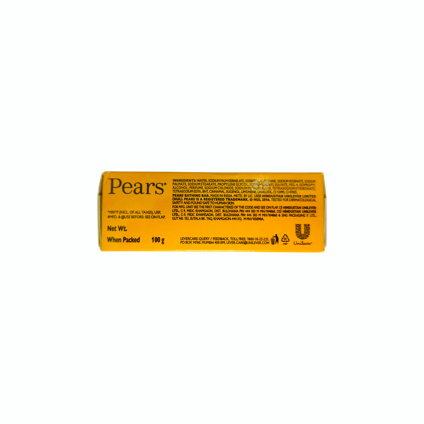 Pears Pure & Gentle Soap (Yellow - 100 g)