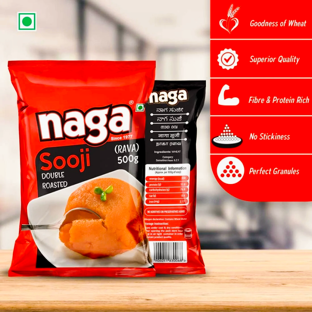 Naga Rava Sooji Double Roasted - π±π¬π¬π΄