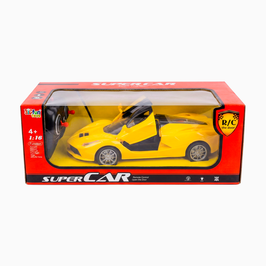 Ferrari - Style RC Car with Remote Door Opening – YELLOW COLOUR