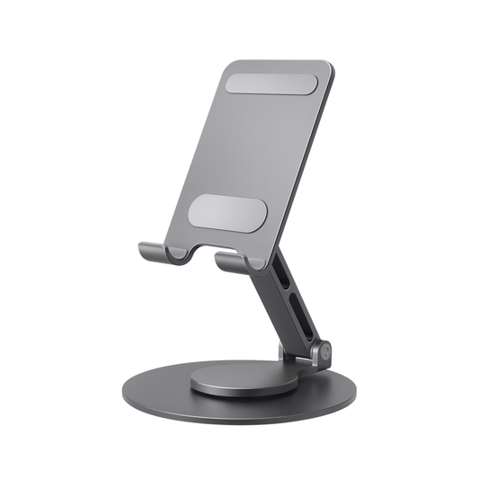 360° Rotating Aluminium Mobile Stand – Adjustable Desk Holder