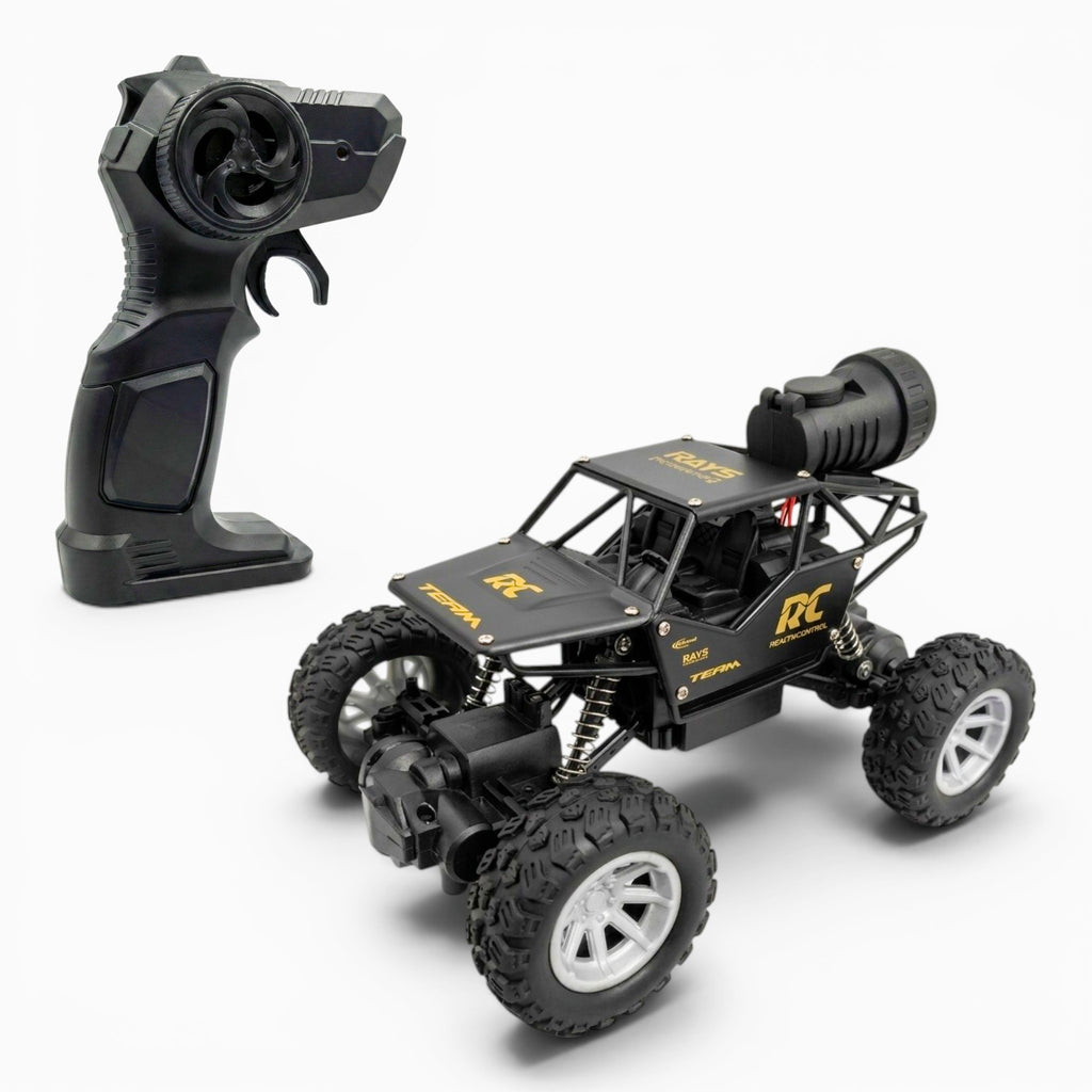 RC Rock Crawler | 1:18 Scale | Remote Control Off-Road Car for Kids | Rechargeable Battery | BLACK COLOUR