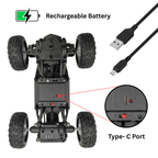 RC Rock Crawler | 1:18 Scale | Remote Control Off-Road Car for Kids | Rechargeable Battery | BLACK COLOUR