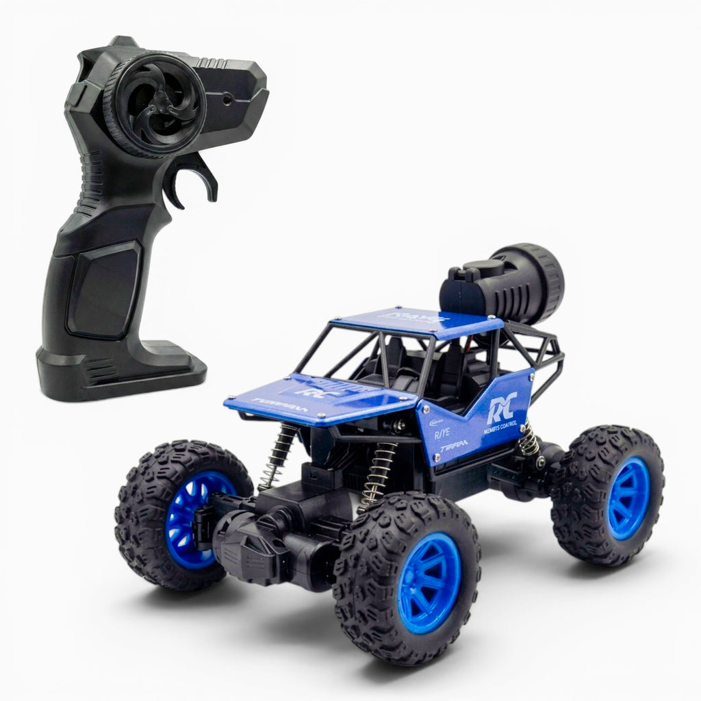 RC Rock Crawler | 1:18 Scale | Remote Control Off-Road Car for Kids | Rechargeable Battery | BLUE COLOUR