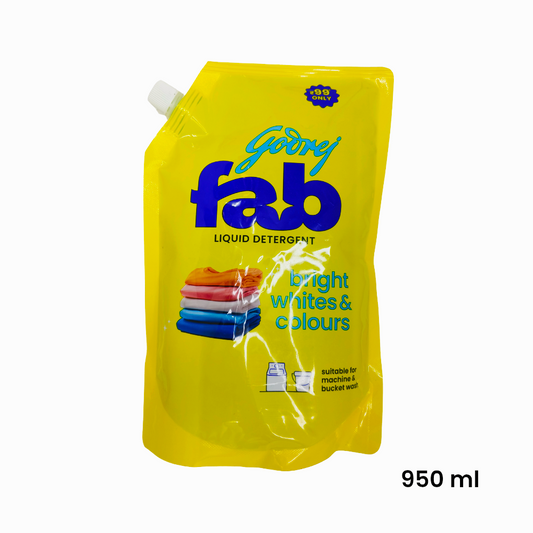 Godrej Fab Liquid Detergent (Yellow Refill Pack - 950 ml)