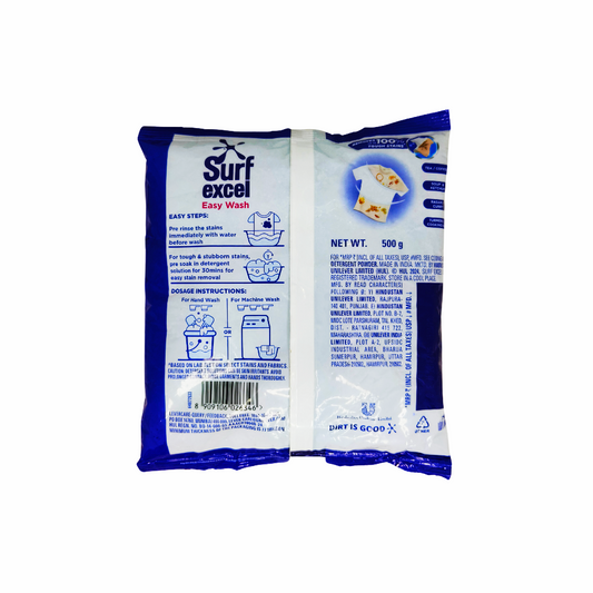 Surf Excel Easy Wash Detergent Powder (Blue Pack - 500 g)