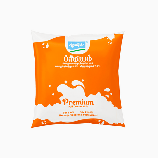Aavin Premium Full Cream Milk - 𝟱𝟬𝟬𝗺𝗹