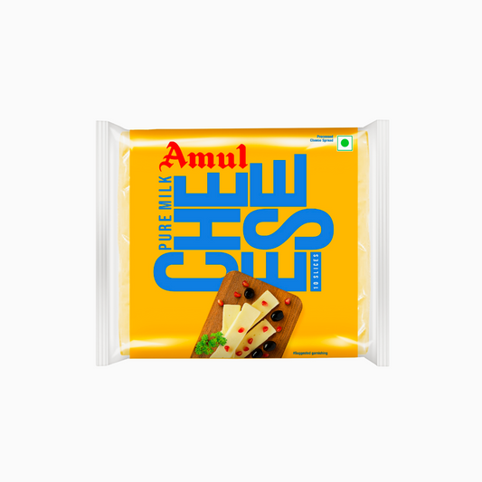 Amul Cheese Slices - 𝟭𝟬𝟬𝗴 ( 𝟱 𝗣𝗶𝗲𝗰𝗲𝘀 𝘅 𝟮𝟬𝗴 )