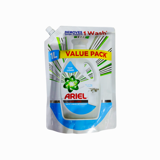 Ariel Matic Liquid Detergent – 𝟭𝗟 Pouch | For Top Load