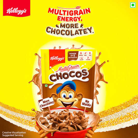 Kellogg’s Multi Grain Chocos - 𝟮𝟱𝟬𝗴 | Crunchy & Delicious