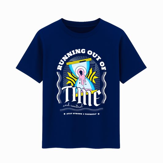 Running Out of Time - Black Cotton Tee