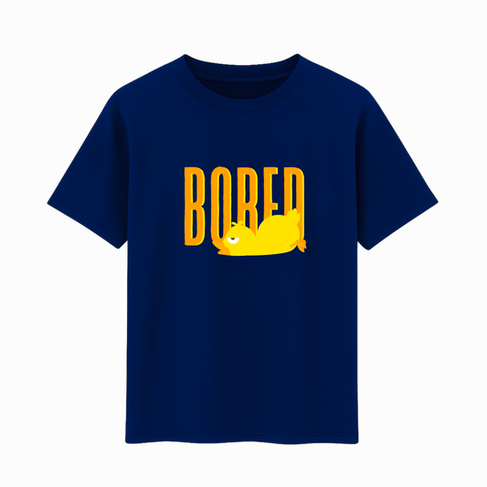 Bored Lazy Duck - Black Cotton Tee