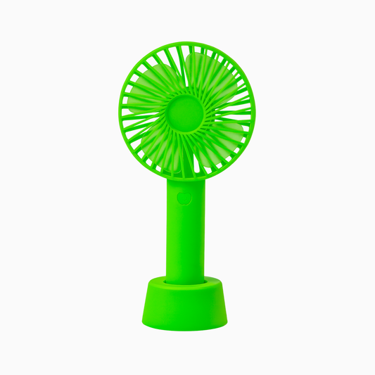 Portable USB Type-C Rechargeable Mini Fan – Handheld & Desk Fan (Green / Blue)