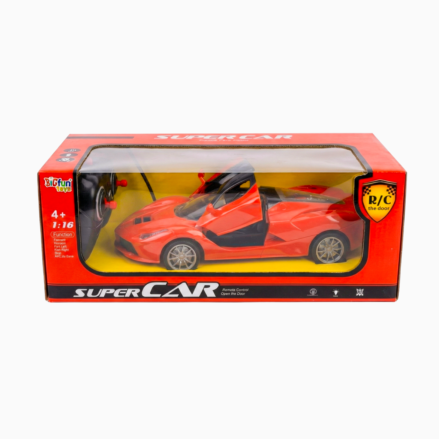 Ferrari - Style RC Car with Remote Door Opening – RED COLOUR