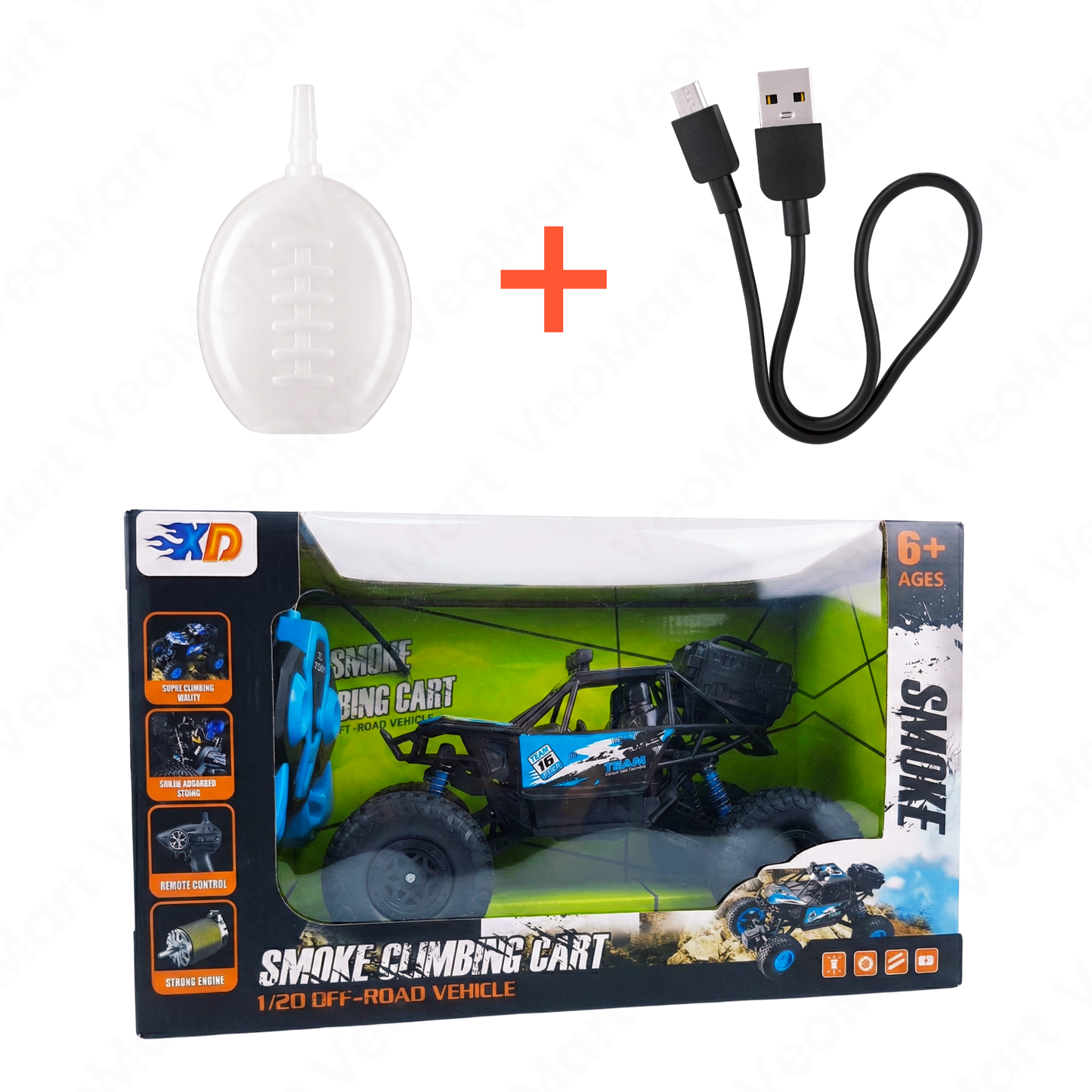 RC Climbing Car – Off-Road Remote Control BLUE COLOUR