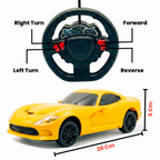 RC Dodge Viper Car | Remote Control Car for Kids | YELLOW COLOUR