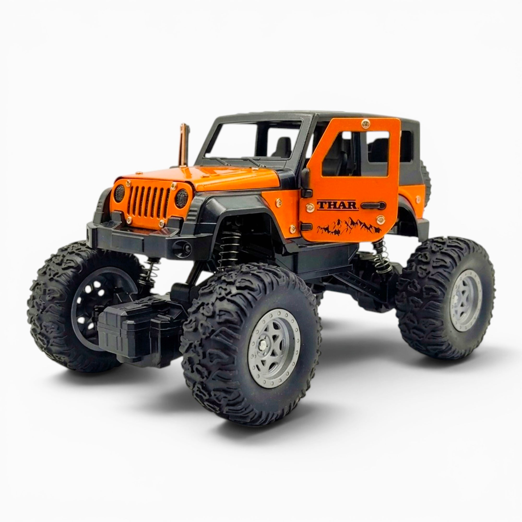 RC Thar | 1:18 Scale | Remote Control Off-Road Car for Kids | Rechargeable Battery | ORANGE COLOUR