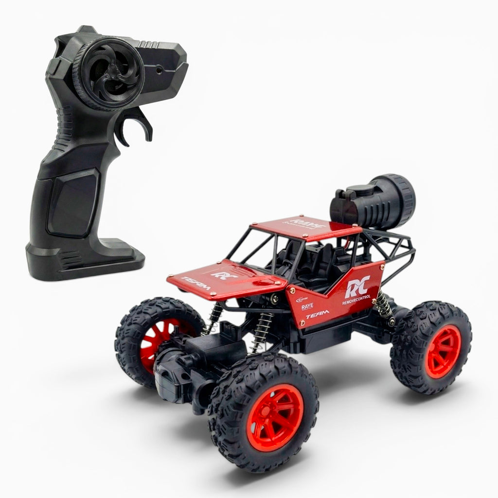 RC Rock Crawler | 1:18 Scale | Remote Control Off-Road Car for Kids | Rechargeable Battery | RED COLOUR