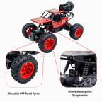 RC Rock Crawler | 1:18 Scale | Remote Control Off-Road Car for Kids | Rechargeable Battery | RED COLOUR