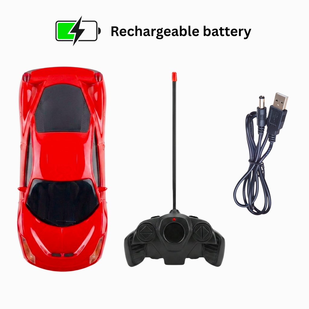 RC Modern Car | Remote Control Car for Kids | Rechargeable Battery | RED COLOUR