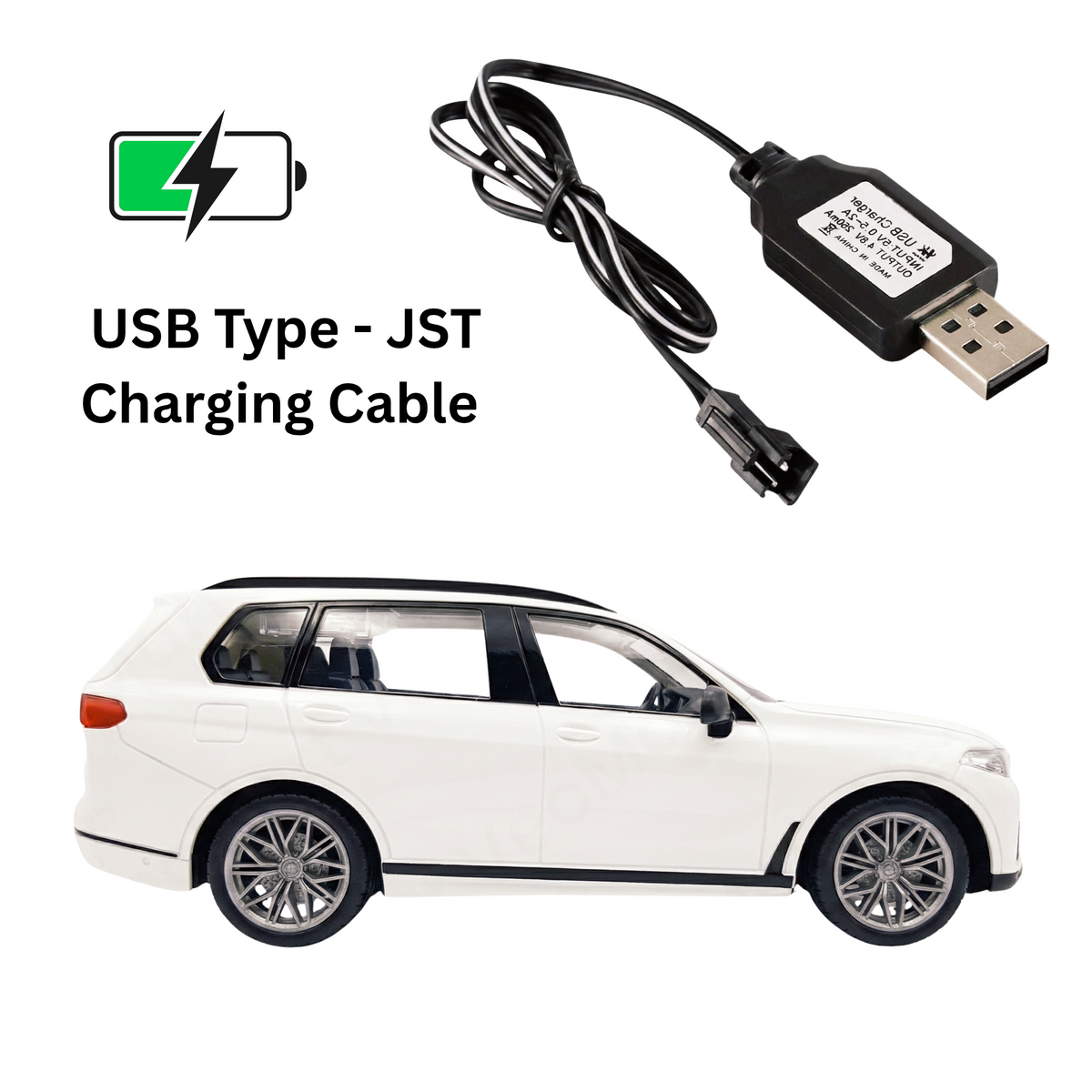 RC BMW Car | Remote Control Car for Kids | Rechargeable Battery | WHITE COLOUR