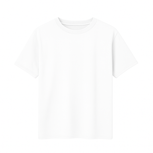 Plain White Cotton Tee – 180 GSM